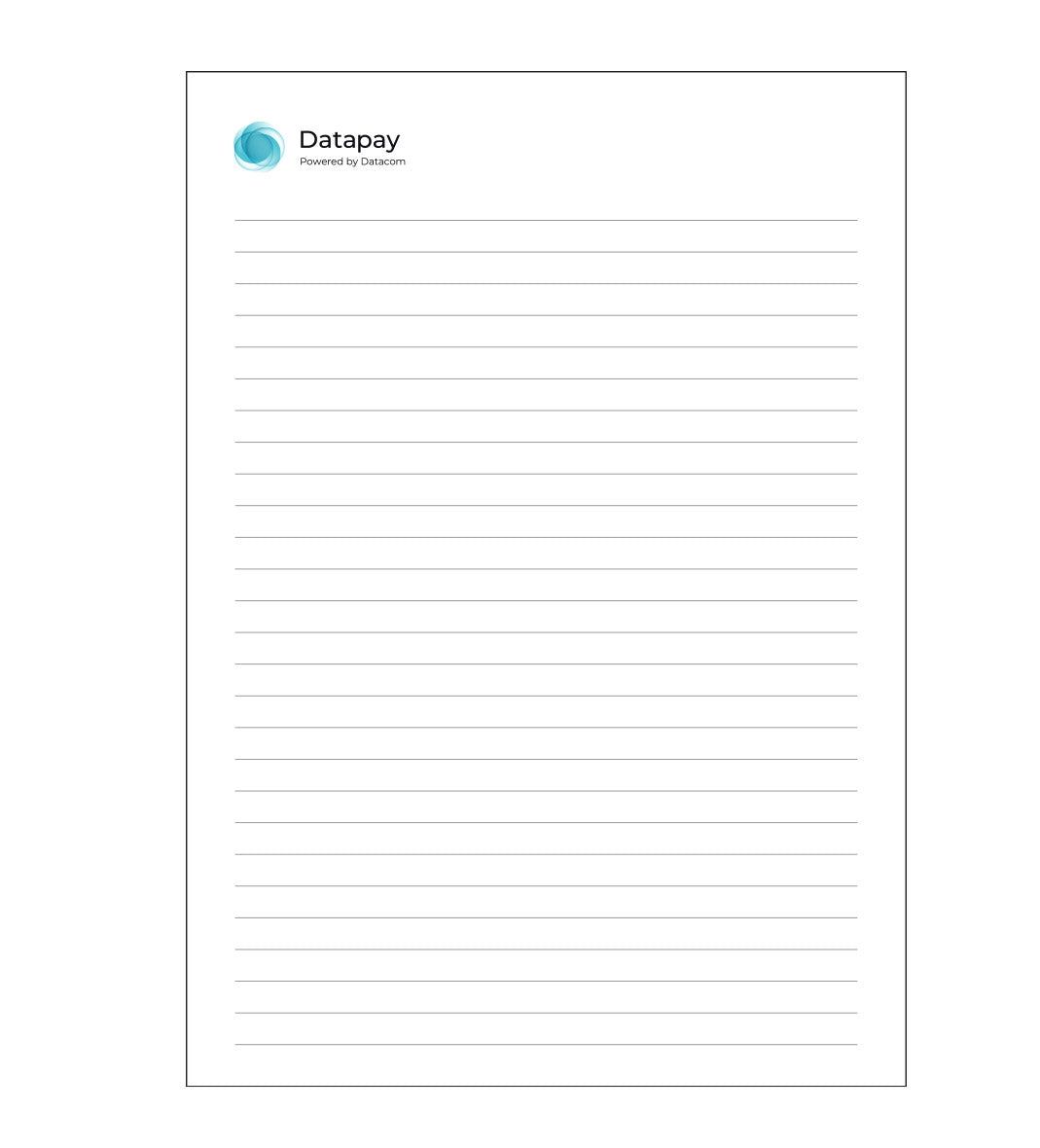 Datapay A6 Note Pad – 50 Leaves