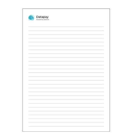 Datapay A6 Note Pad – 50 Leaves